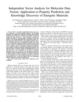 Independent Vector Analysis for Molecular Data Fusion: Application to Property Prediction and Knowledge Discovery of Energetic Materials