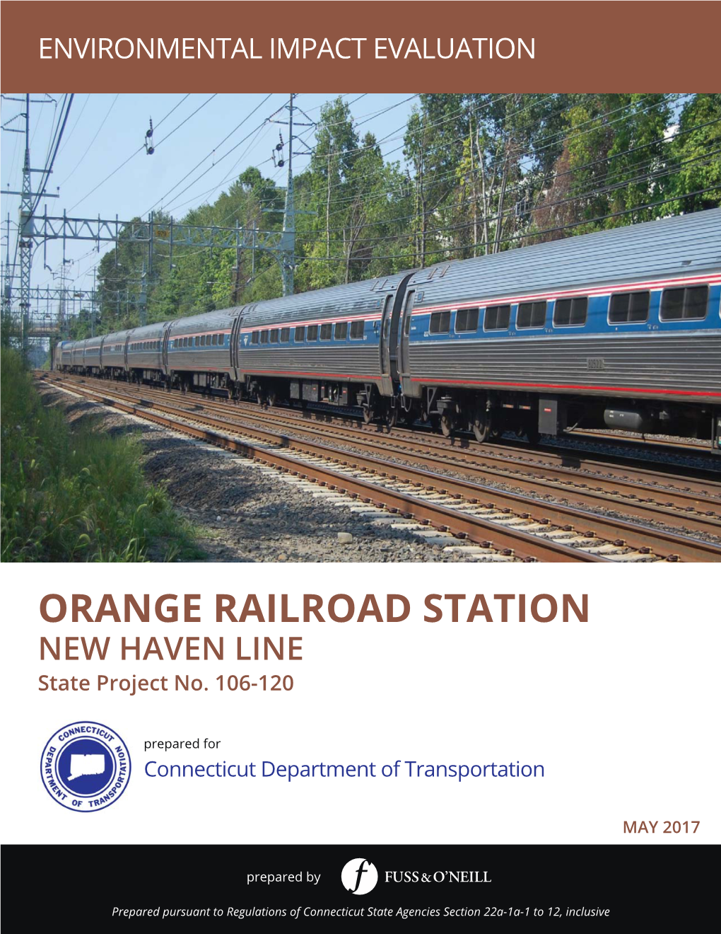 ORANGE RAILROAD STATION NEW HAVEN LINE State Project No