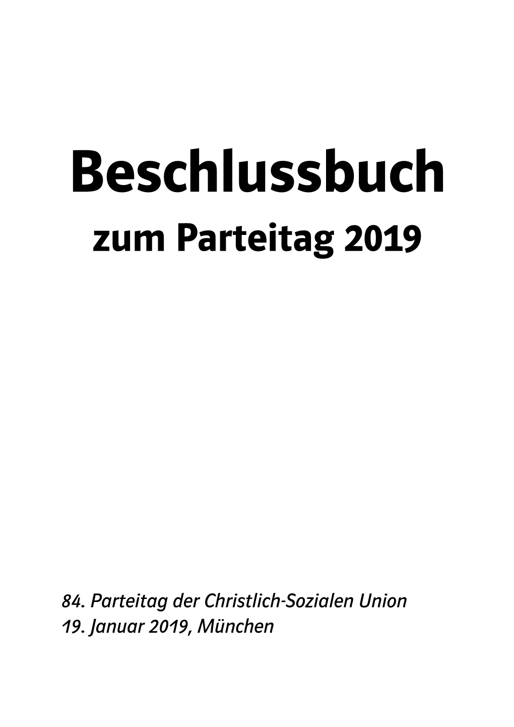 Zum Parteitag 2019