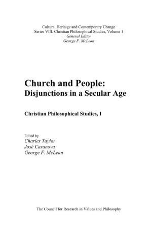 Church and People: Disjunctions in a Secular Age