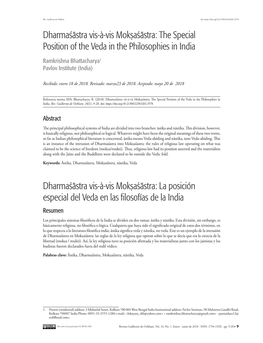 The Special Position of the Veda in the Philosophies in India