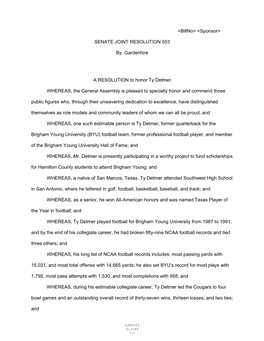 &lt;Billno&gt; &lt;Sponsor&gt; SENATE JOINT RESOLUTION 553 by Gardenhire A