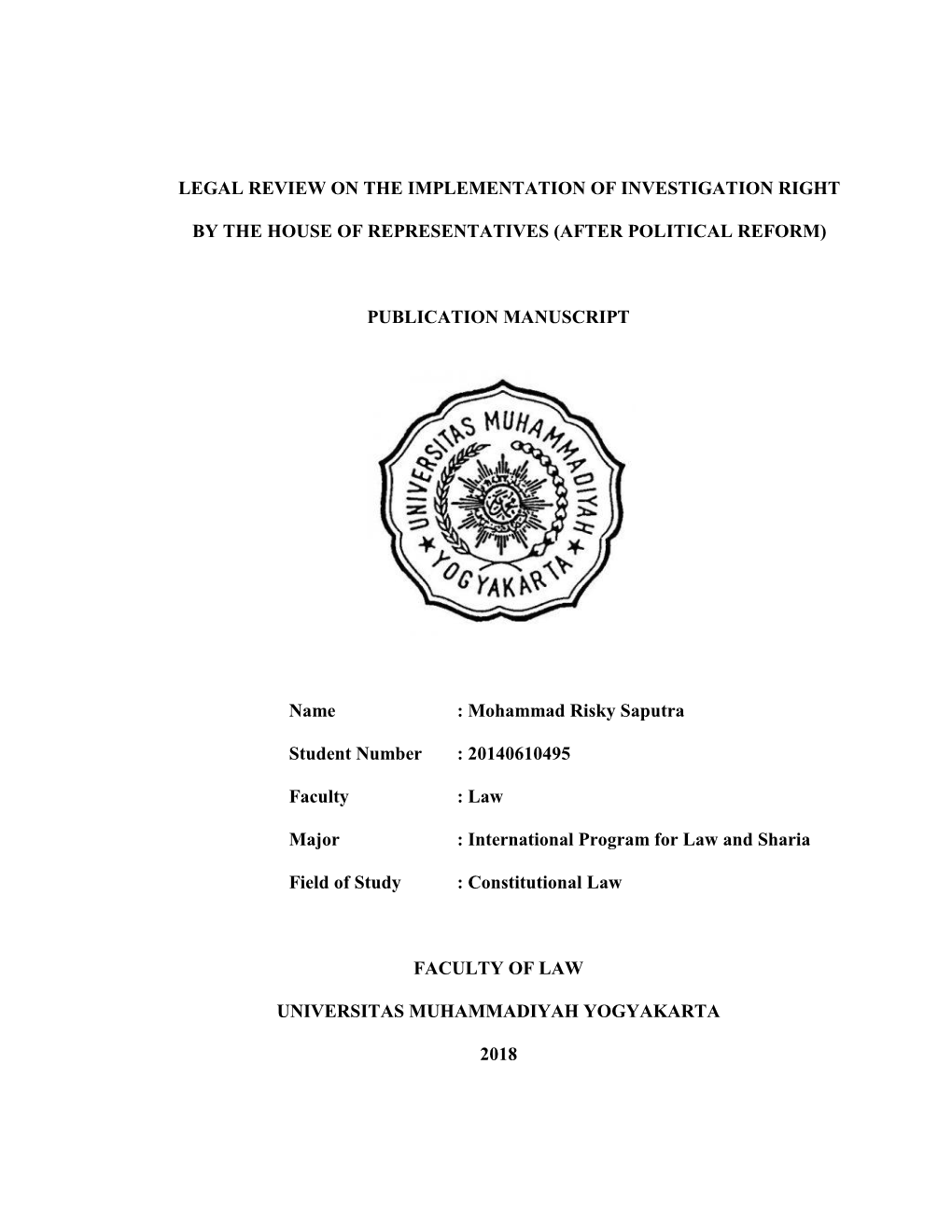 Legal Review on the Implementation of Investigation Right