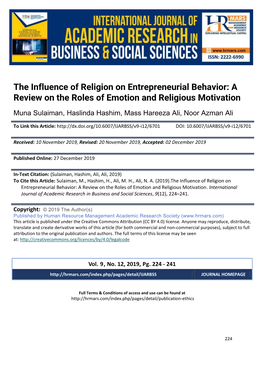 A Review on the Roles of Emotion and Religious Motivation