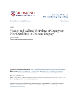 The Politics of Coping with New Social Risks in Chile and Uruguay1