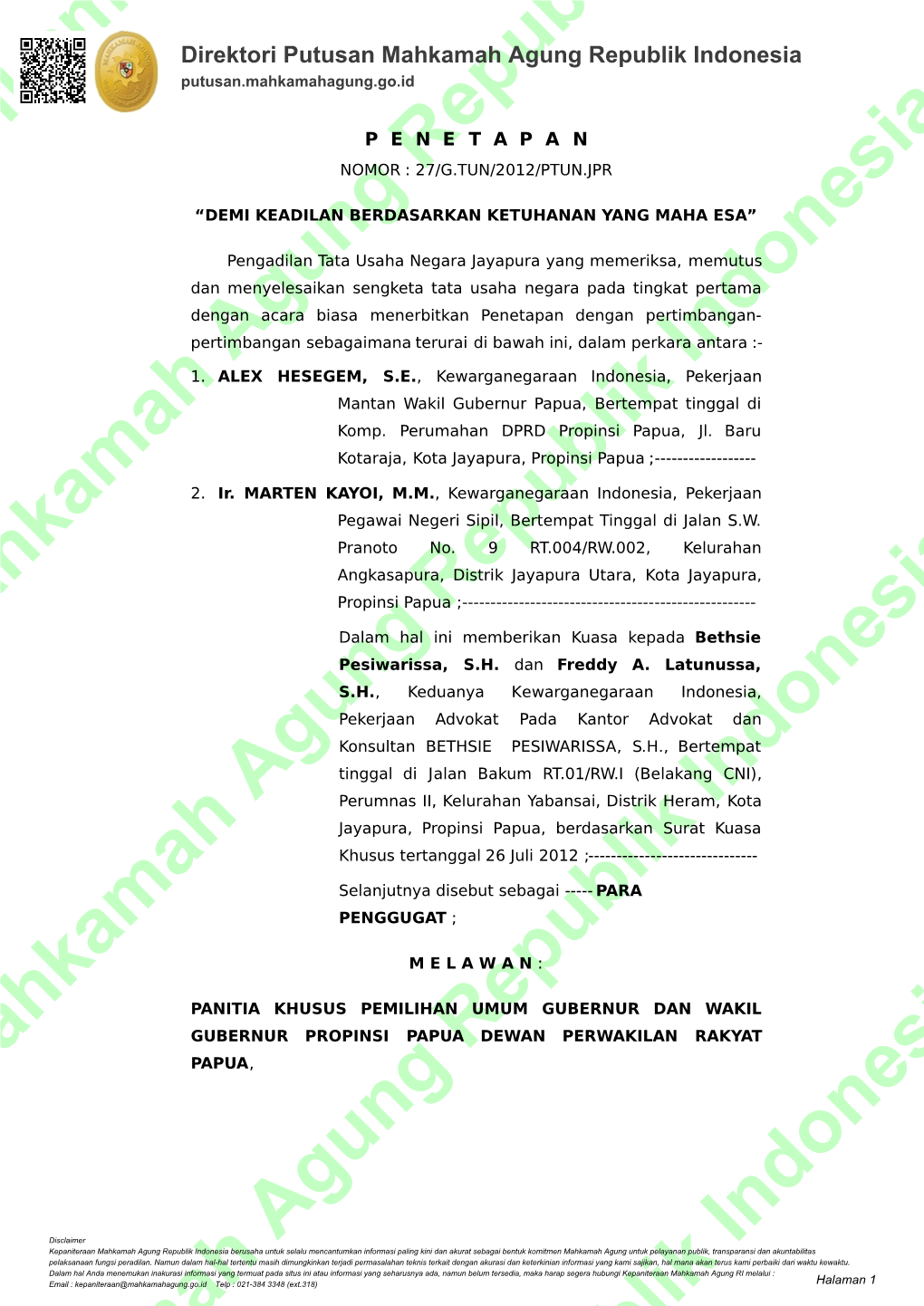 Mahkamah Agu Mahkamah Agung Republik Indo Mahkamah Agung Republik Indonesia Hkamah Agung Republik Indonesia Epublik Indonesia