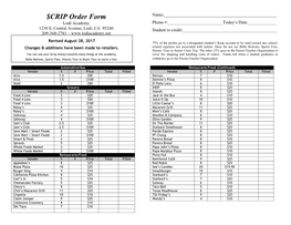 SCRIP Order Form