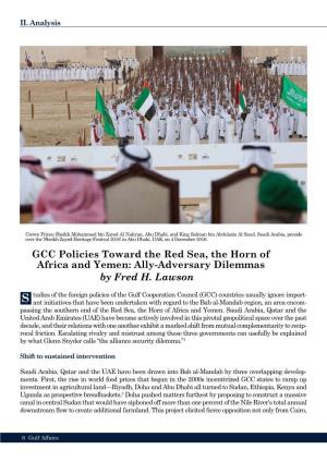 GCC Policies Toward the Red Sea, the Horn of Africa and Yemen: Ally-Adversary Dilemmas by Fred H