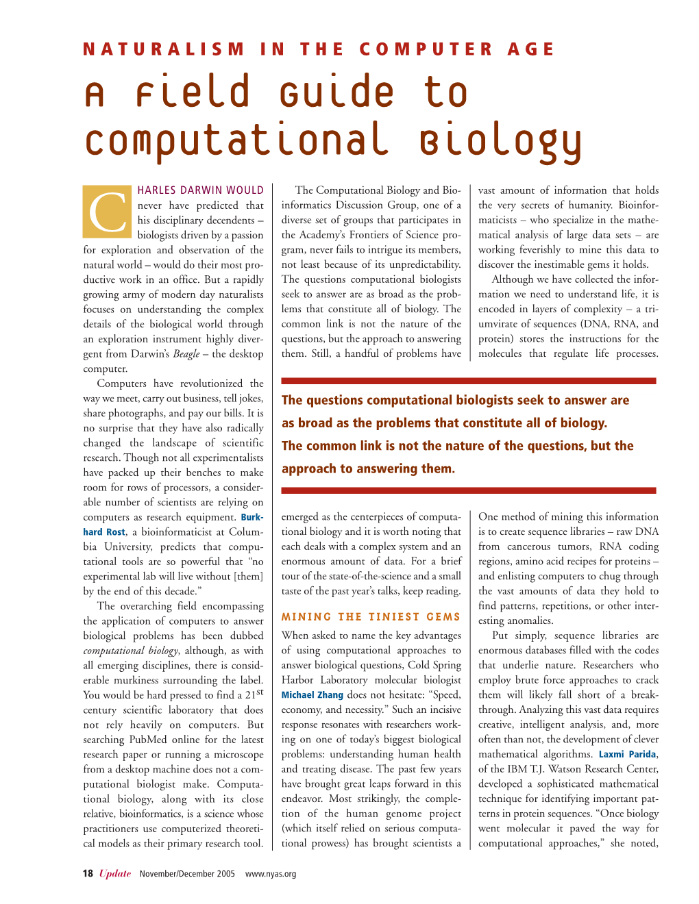 A Field Guide to Computational Biology