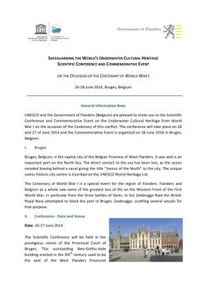 26-28 June 2014, Bruges, Belgium General Information Note UNESCO