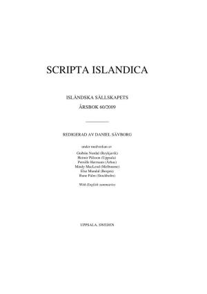 Scripta Islandica 60