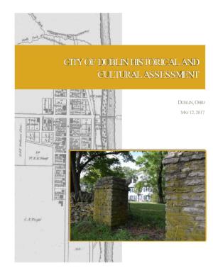 City of Dublin Historical and Cultural Assessment