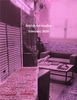 British Art Studies February 2020 British Art Studies Issue 15, Published 27 February 2020