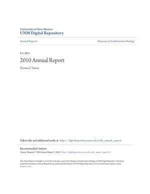 2010 Annual Report Thomas F