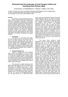 Characterizing the Landscape of West Coogoon Valles and Southeast Oxia Planum, Mars