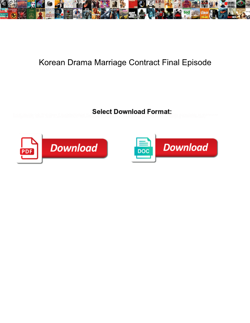 Korean Drama Marriage Contract Final Episode
