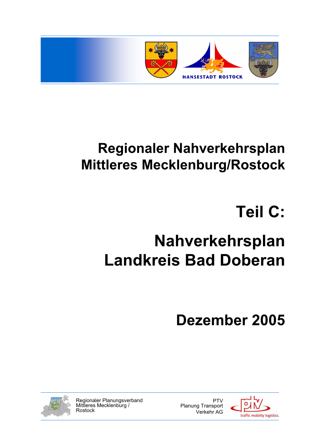 Nahverkehrsplan Landkreis Bad Doberan