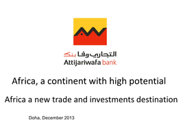 Africa As New Destination for Trade Finance And