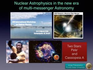 Nuclear Astrophysics in the New Era of Multi-Messenger Astronomy