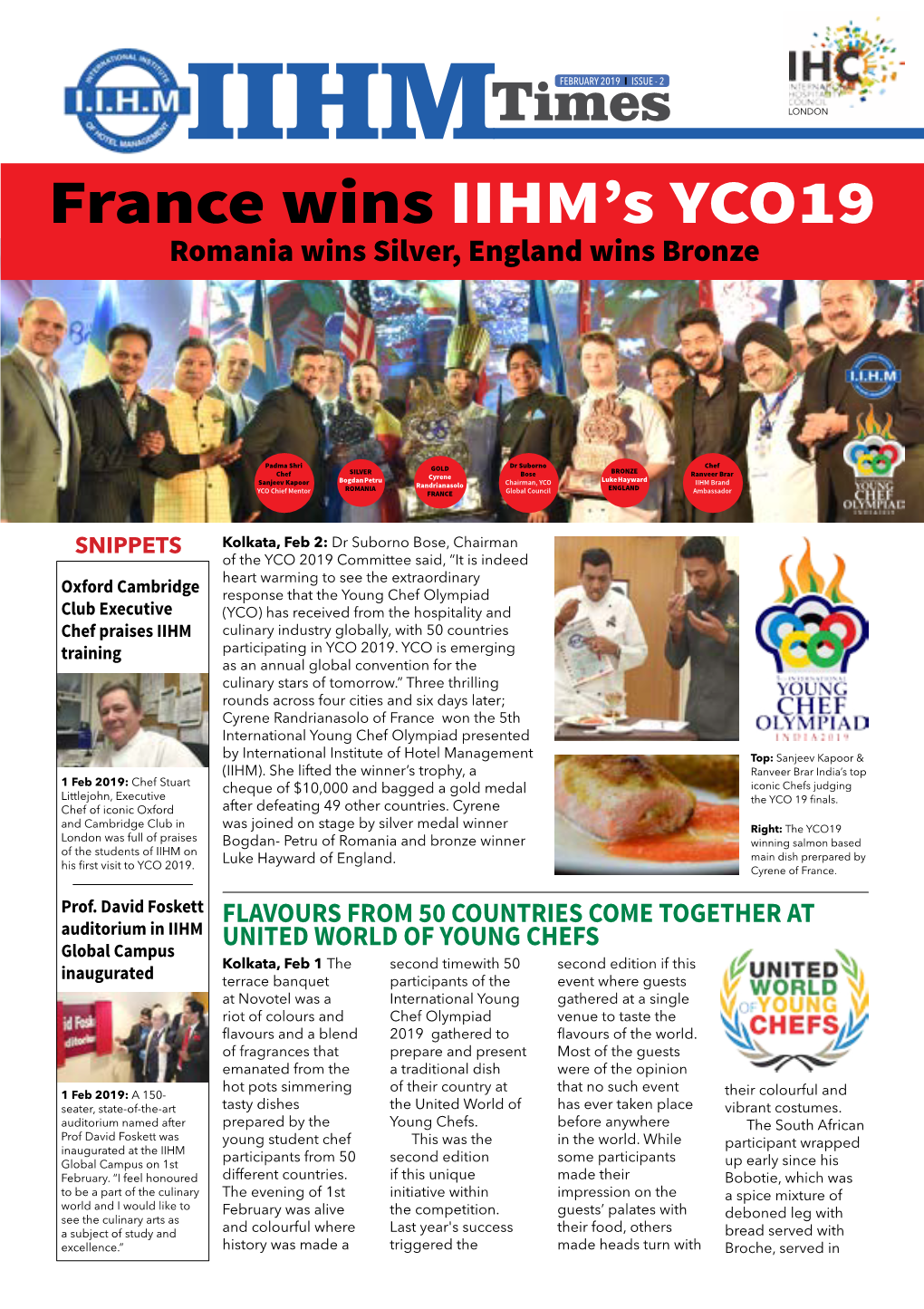 France Wins IIHM's YCO19