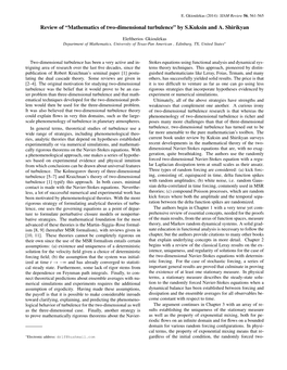 Review of “Mathematics of Two-Dimensional Turbulence” by S.Kuksin and A