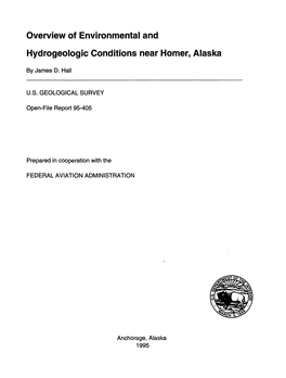 Overview of Environmental and Hydrogeologic Conditions Near Homer, Alaska