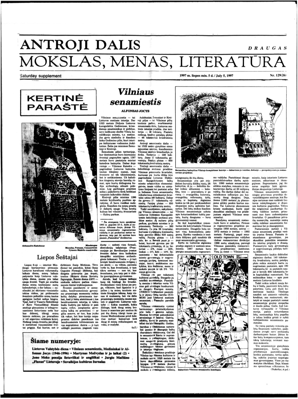 Antroji Dalis Mokslas, Menas, Literatūra