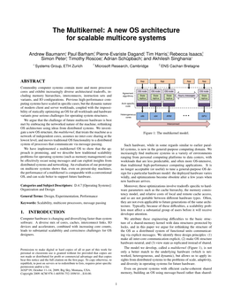 The Multikernel: a New OS Architecture for Scalable Multicore Systems