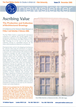 Ascribing Value the Production and Collection Ofarchitectural Drawings