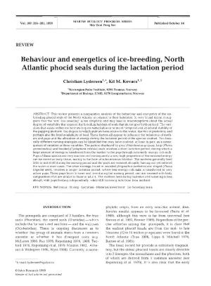 Behaviour and Energetics of Ice-Breeding, North Atlantic Phocid Seals During the Lactation Period