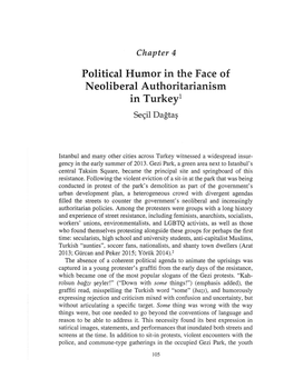 Political Humor in the Face of Neoliberal Authoritarianism in Turkey 119