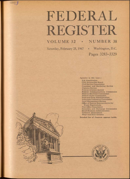 Federal Register Volume 32 Number 38