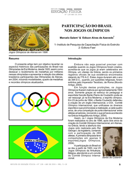 Educação Física Participação Do Brasil Nos Jogos Olímpicos