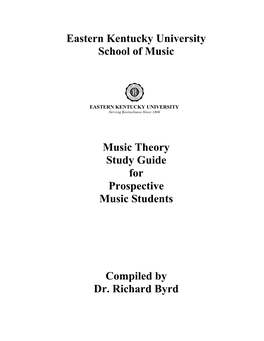 EKU School of Music Theory Study Guide