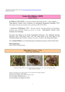 397 Genus Dira Huebner