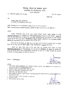 Dr. Harisingh Gour Vishwavidyalaya, Sagar Affiliated Colleges Who Have Not Submit DCF-II Year 2014-15 S