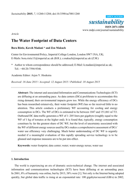 The Water Footprint of Data Centers