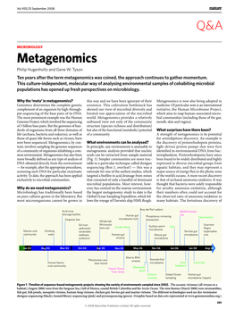 Metagenomics Philip Hugenholtz and Gene W