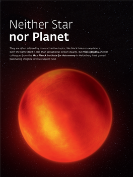 Neither Star Nor Planet