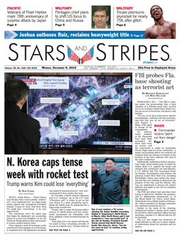 N. Korea Caps Tense Week with Rocket Test