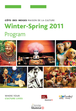 Winter-Spring 2011 Program
