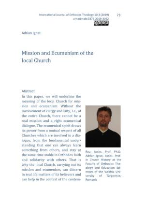 Mission and Ecumenism of the Local Church
