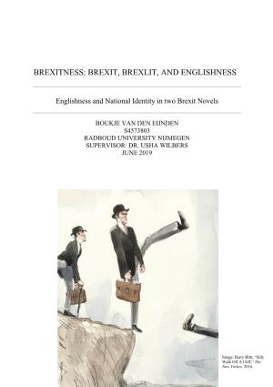 Brexit, Brexlit, and Englishness