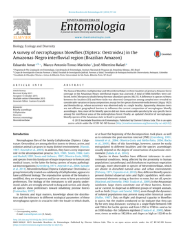 A Survey of Necrophagous Blowflies (Diptera: Oestroidea)