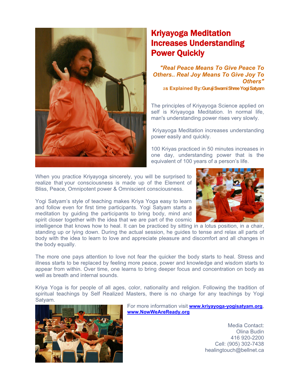 Kriyayoga Meditation Increases Understanding Power Quickly