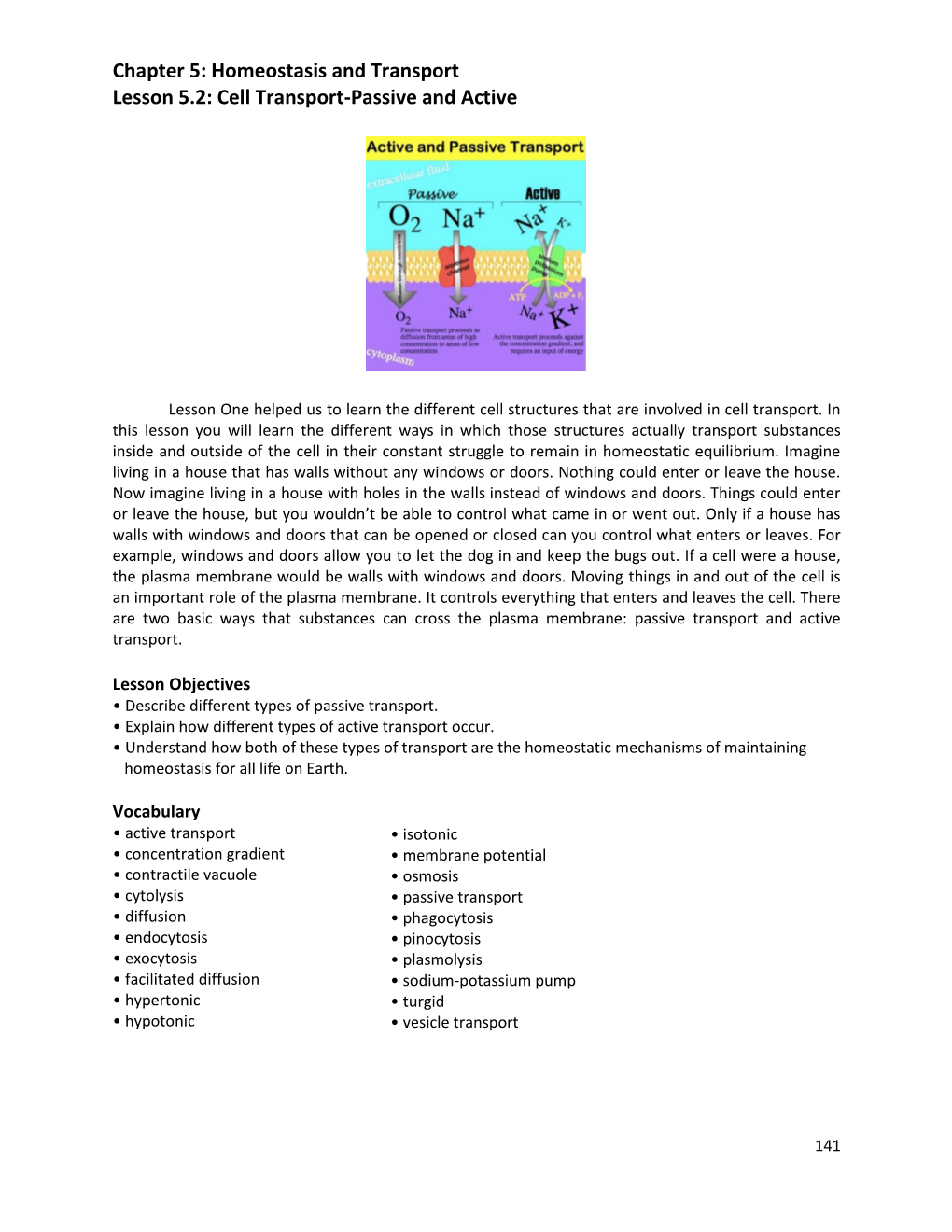 Cell Transport-Passive and Active