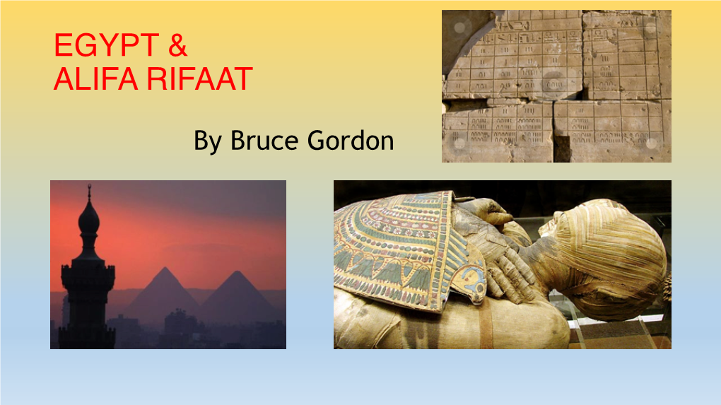 Egypt & Alifa Rifaat