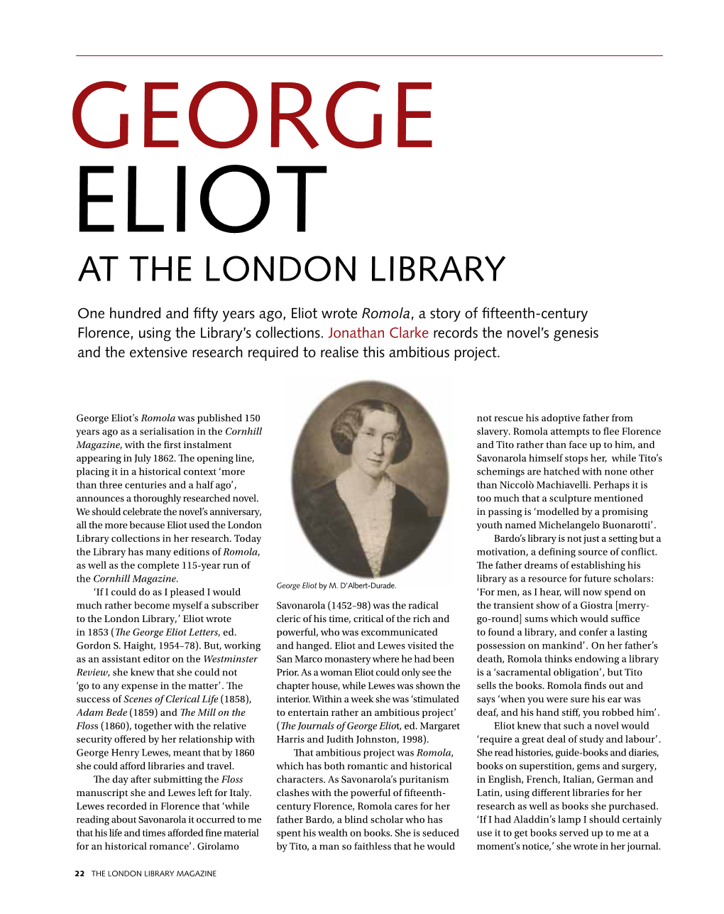 George Eliot at the London Library