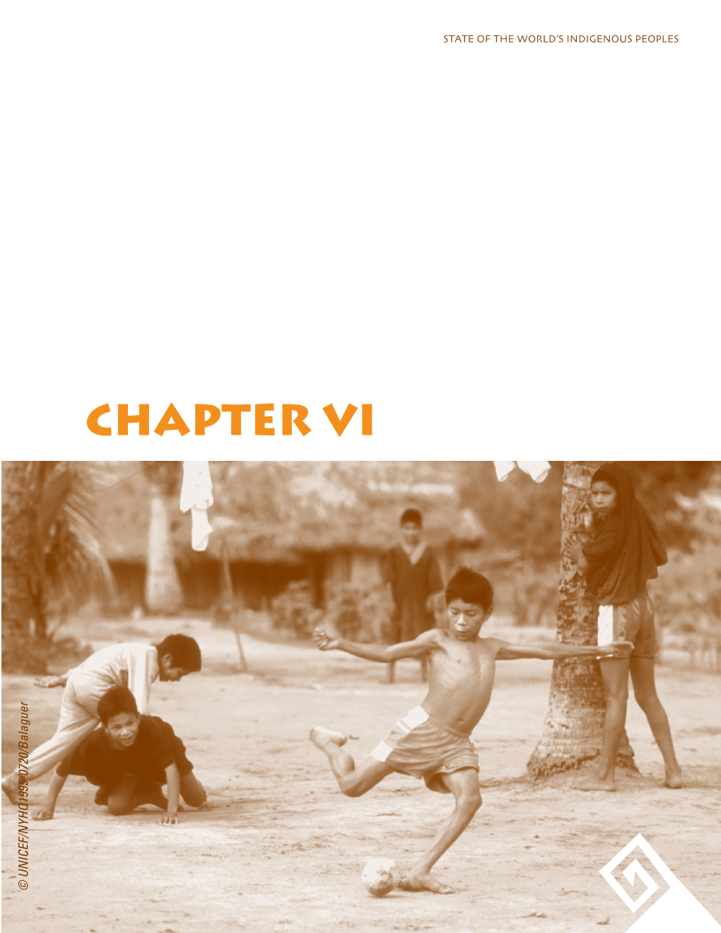 CHAPTER VI © UNICEF/NYHQ1995-0720/Balaguer STATE of the WORLD’S INDIGENOUS PEOPLES CHAPTER VI