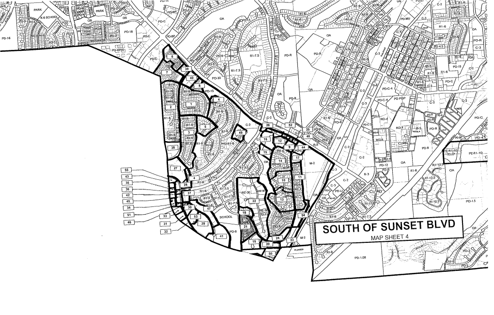 SOUTH of SUNSET BOULEVARD (Map Sheet 4)